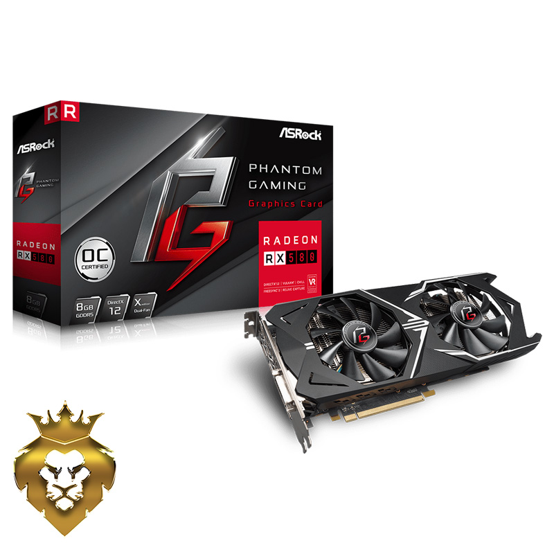 کارت گرافیک ازراک فانتوم گیمینگ AMD Radeon RX580 8GB AsRock